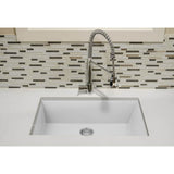 33-inch Undermount Granite Composite Sink in Black