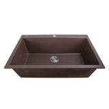 33-inch Dual-mount Granite Composite Sink in Black