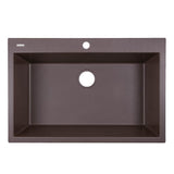 33-inch Dual-mount Granite Composite Sink in Black