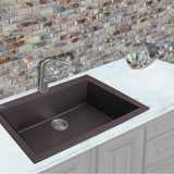 33-inch Dual-mount Granite Composite Sink in Black