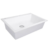 33-inch Dual-mount Granite Composite Sink in Black