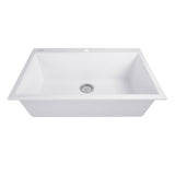 33-inch Dual-mount Granite Composite Sink in Black