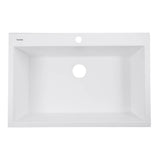 33-inch Dual-mount Granite Composite Sink in Black
