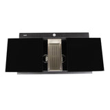 Large Double Bowl Prep Station Topmount Granite Composite Black