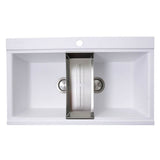 Nantucket Sinks - Large Double Bowl Prep Station Topmount Granite Composite White - Matte White