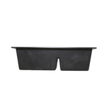 60/40 Double Bowl Dual-mount Granite Composite Black