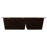 60/40 Double Bowl Undermount Granite Composite Black
