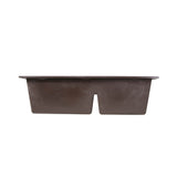60/40 Double Bowl Dual-mount Granite Composite Black