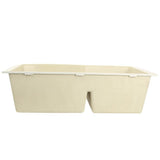 60/40 Double Bowl Undermount Granite Composite Black
