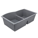 60/40 Double Bowl Undermount Granite Composite Black