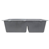 60/40 Double Bowl Undermount Granite Composite Black