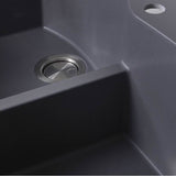 60/40 Double Bowl Dual-mount Granite Composite Black