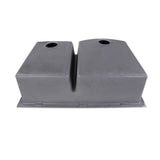 60/40 Double Bowl Dual-mount Granite Composite Black