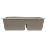 60/40 Double Bowl Undermount Granite Composite Black