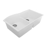 60/40 Double Bowl Undermount Granite Composite Black