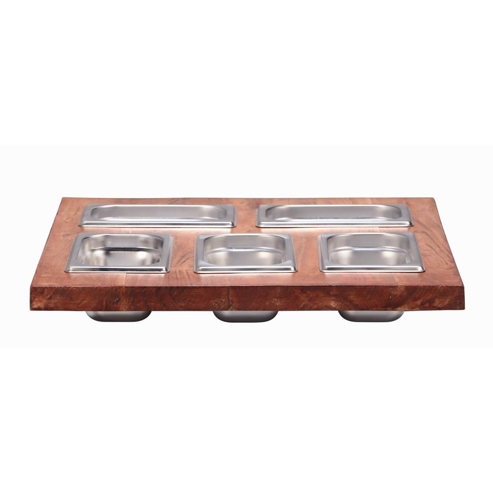 Nantucket Sinks - Prep Station 5 Piece Condiment Server - Natural