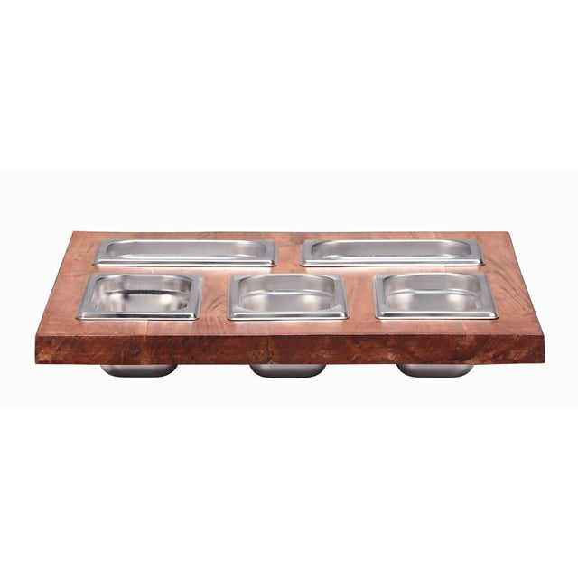Nantucket Sinks - Prep Station 5 Piece Condiment Server - Natural