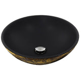 Nantucket Sinks - Drake Fireclay Hand-decorated Vanity Sink - Matte Black - Matte Black
