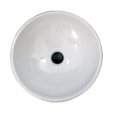 Drake Fireclay Hand-decorated Vanity Sink - Matte Black