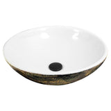 Drake Fireclay Hand-decorated Vanity Sink - Matte Black