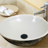 Drake Fireclay Hand-decorated Vanity Sink - Matte Black