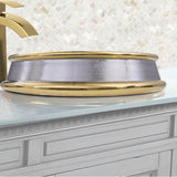 St. Bart Fireclay Hand-decorated Vanity Sink