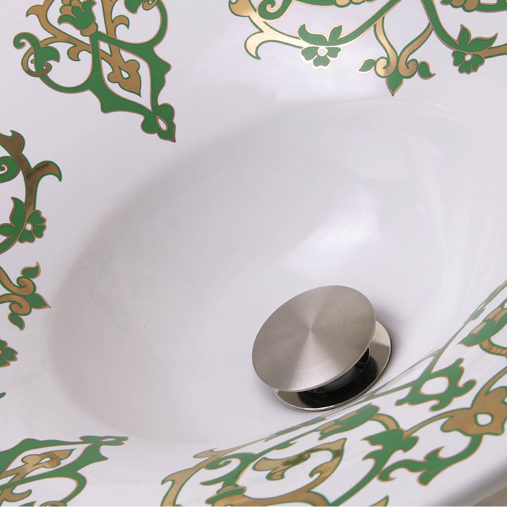 Lugano Fireclay Hand-decorated Vanity Sink