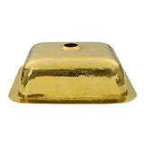 17.5 Inch X 14.5 Inch Hammered Brass Rectangle Undermount Bar Sink