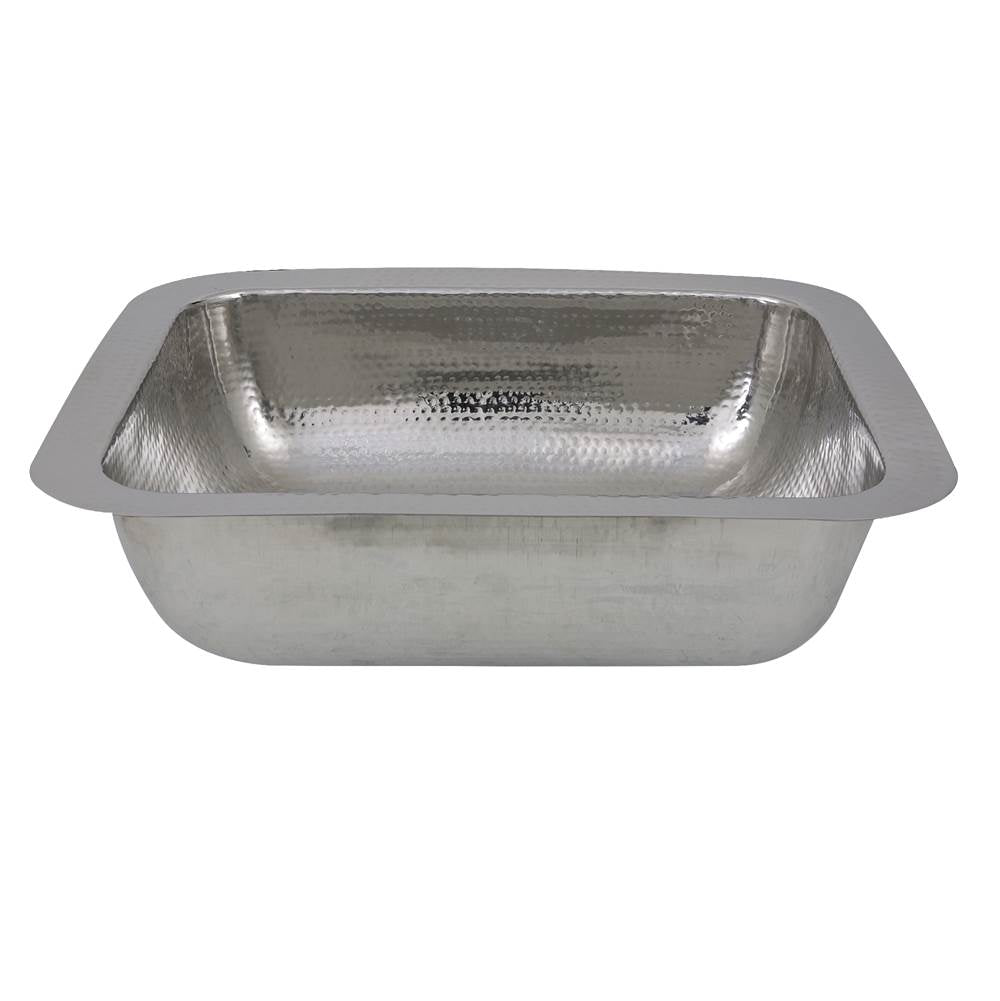 17.5 Inch Hammered Stainless Steel Rectangle Bar Sink