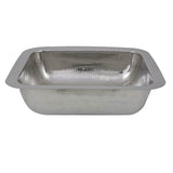 17.5 Inch Hammered Stainless Steel Rectangle Bar Sink