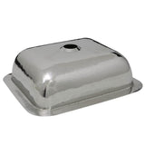 17.5 Inch Hammered Stainless Steel Rectangle Bar Sink