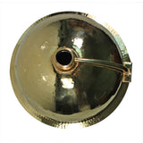 13 Inch Hand Hammered Brass Round Undermount Bathroom Sink, Brass With Overflow