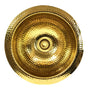 Nantucket Sinks - 13 Inch Hand Hammered Brass Round Undermount Bar Room Sink - Glazed Polished