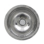 Nantucket Sinks - 13 Inch Hand Hammered Stainless Steel Round Undermount Bathroom Sink With Overflow - Glazed Stainless Steel