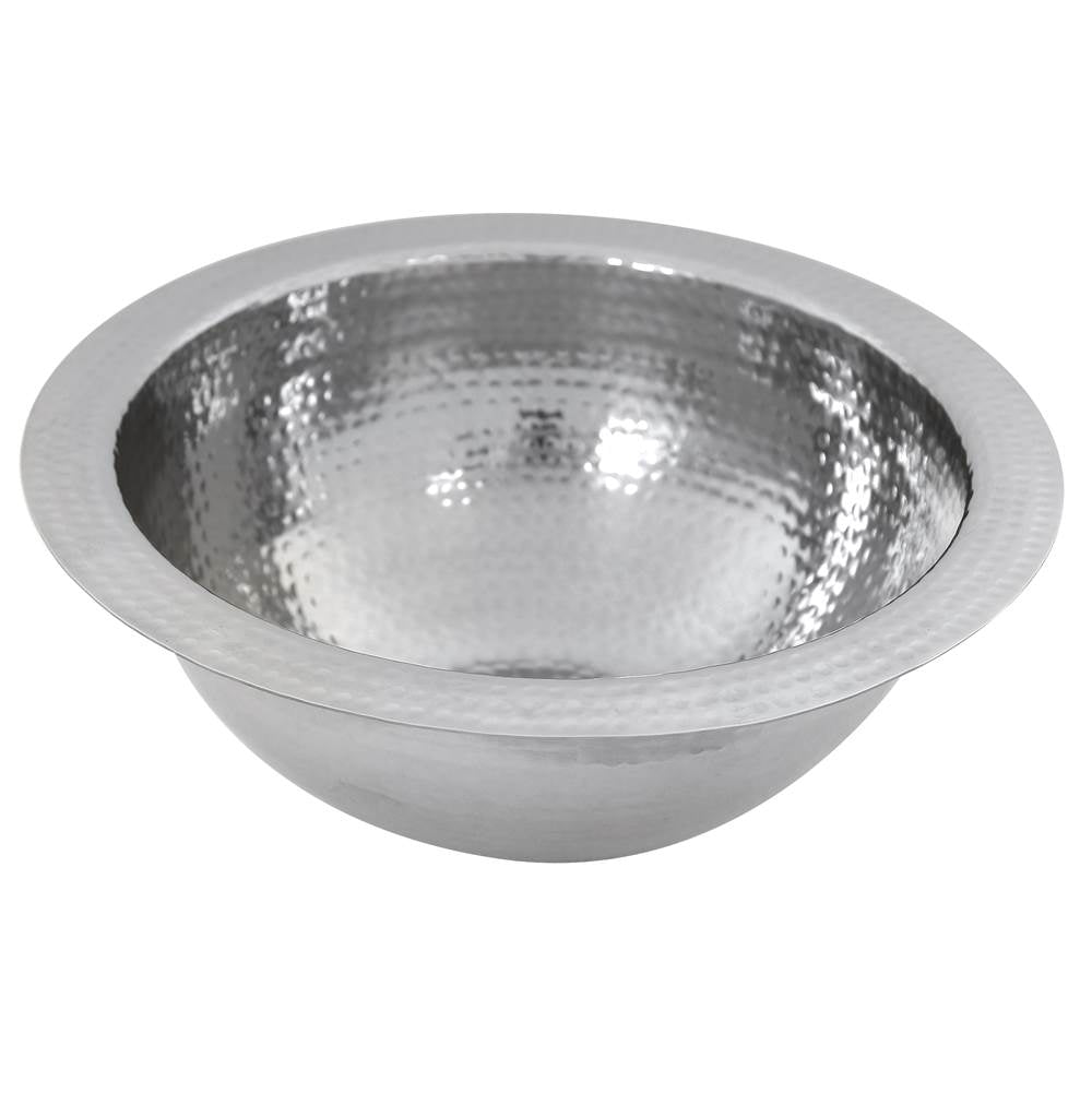 13 Inch Hand Hammered Stainless Steel Round Bar Sink