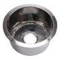 Nantucket Sinks - Rs15-Ss 15-Inch Hand Hammered Round Stainless Steel Bar Sink - Polished