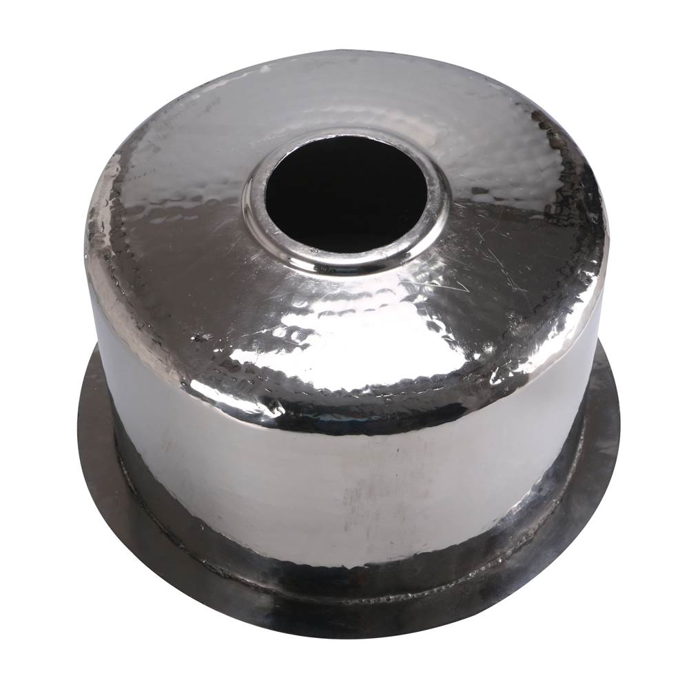 Rs15-Ss 15-Inch Hand Hammered Round Stainless Steel Bar Sink