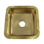 Nantucket Sinks - 16.625 Inch Hammered Brass Square Undermount Bar Sink - Brass