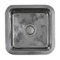 Nantucket Sinks - 16.5 Inch Square Hammered Stainless Bar Sink - Glazed Stainless Steel