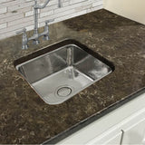 16.5 Inch Square Hammered Stainless Bar Sink