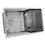 Nantucket Sinks - 16 Gauge 304 Stainless Small Radius Rectangle Undermount Sink With Specially Designed Ledges. Includes Bottom Grid, Colander and RUM OSD - Brushed Satin