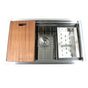 Nantucket Sinks - 16 Gauge 304 Stainless Small Radius Rectangle Undermount Sink With drain grid colander and cutting board - Brushed Satin