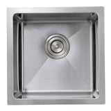 Nantucket Sinks - 15 Inch Pro Series Square Undermount Small Radius Stainless Steel Bar/Prep Sink - satin