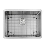 Nantucket Sinks - SR2318 - Pro Series Rectangle Single Bowl Undermount Small Radius Corners Stainless Steel Kitchen Sink - satin