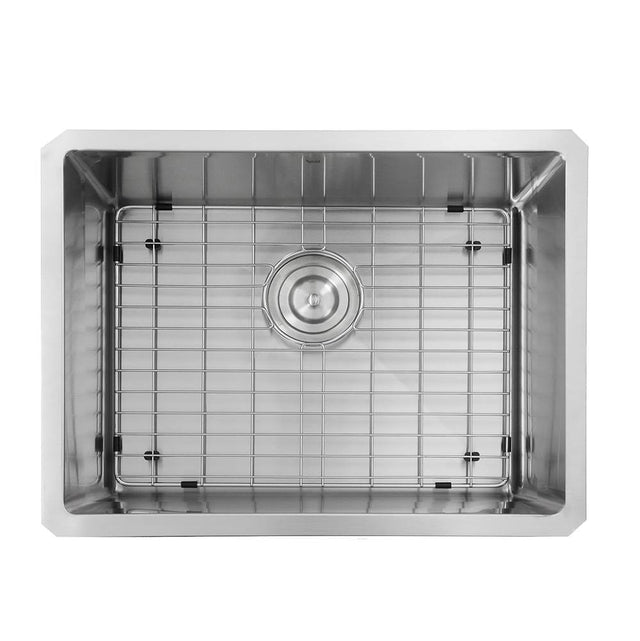 Nantucket Sinks - SR2318 - Pro Series Rectangle Single Bowl Undermount Small Radius Corners Stainless Steel Kitchen Sink - satin