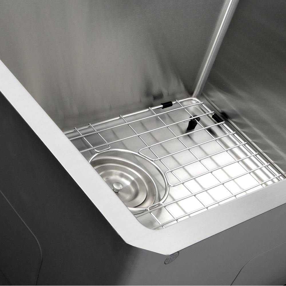 SR2318 - Pro Series Rectangle Single Bowl Undermount Small Radius Corners Stainless Steel Kitchen Sink