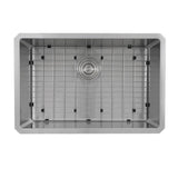Nantucket Sinks - SR2818 - Pro Series Rectangle Single Bowl Undermount Small Radius Corners Stainless Steel Kitchen Sink, 16 Gauge - satin