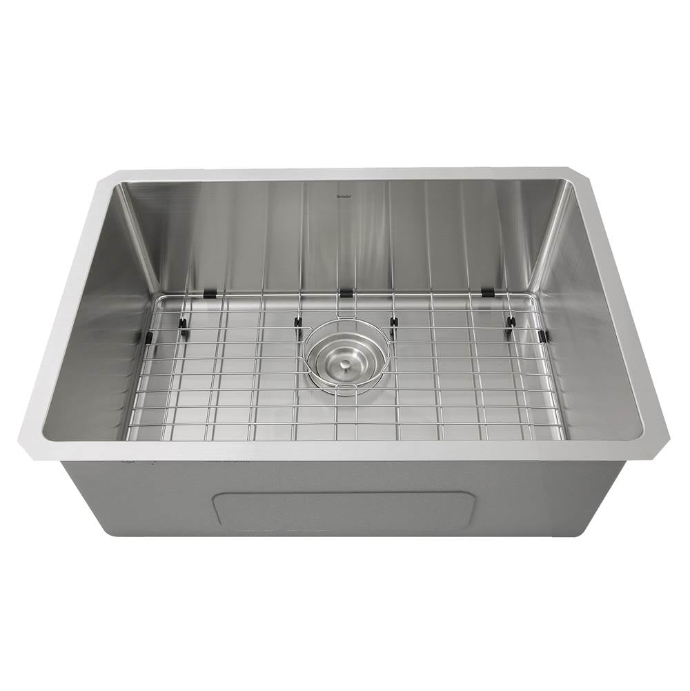 SR2818 - Pro Series Rectangle Single Bowl Undermount Small Radius Corners Stainless Steel Kitchen Sink, 16 Gauge