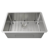 SR2818 - Pro Series Rectangle Single Bowl Undermount Small Radius Corners Stainless Steel Kitchen Sink, 16 Gauge
