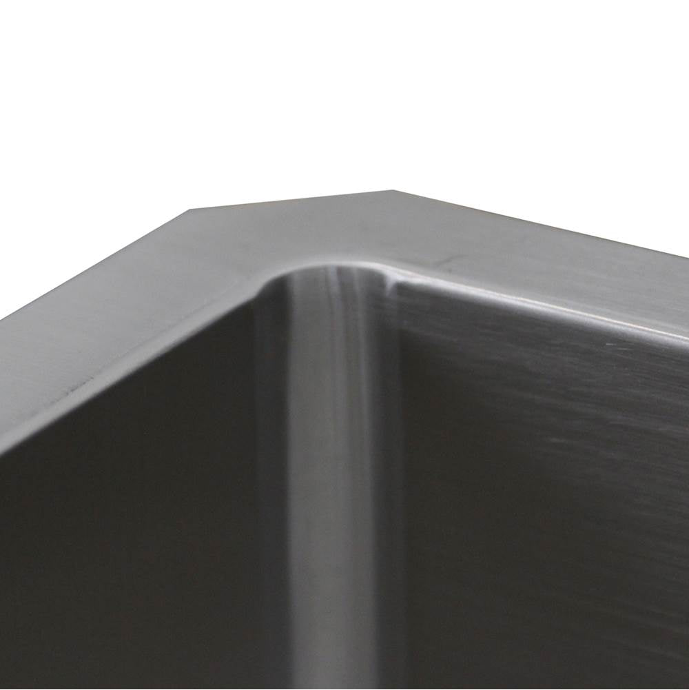 Pro Series Large Rectangle Single Bowl Undermount Small Radius Corners Stainless Steel Kitchen Sink